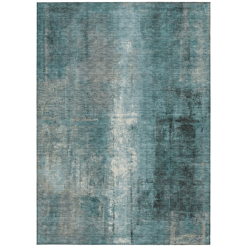 HomeRoots Abstract Transitional Rectangle Outdoor Rug