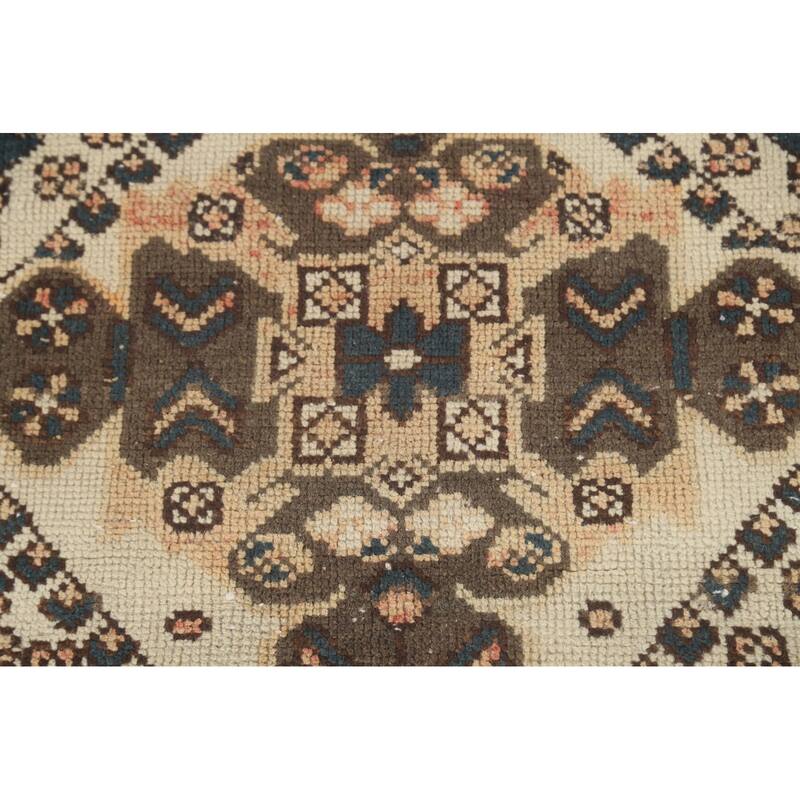Bakhtiari Persian Vintage Area Rug Handmade Wool Carpet - 5'1" x 9'11"