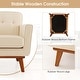 preview thumbnail 8 of 18, Costway Modern Accent Chair Upholstered Linen Fabric Armchair with - See Details