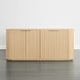 preview thumbnail 10 of 16, 70-inch Wide Modern Sideboard Cabinet with Semi-Cylindrical Columns