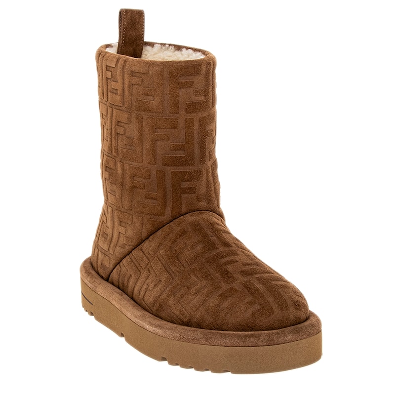 Fendi Apres Chic FF Low Boots - Brown - 39 EU