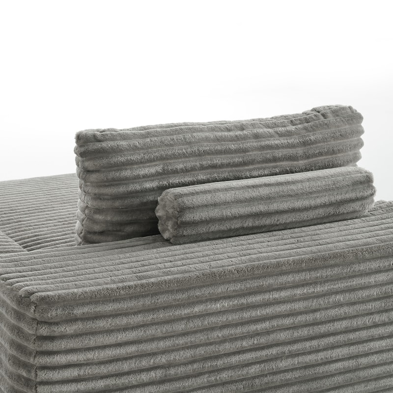 Cathy 82" W No Assembly Required Chaise Sofa Lounge Sectional Couch