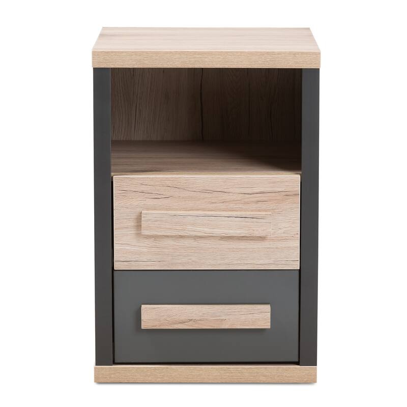Silver Champagne Nightstand with Mirror Trim and Spacious Drawers - Elegant Bedside Storage