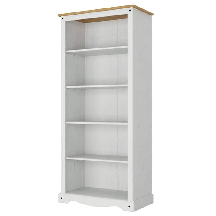 Wood Bookcase 5 Shelf Corona Collection | Furniture Dash