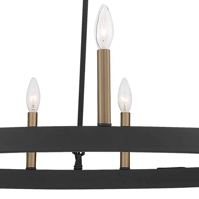 Acroma 15 Light 40 In Modern Farmhouse Wagon Wheel Chandelier-UL