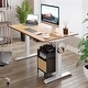 preview thumbnail 19 of 46, Futzca Height Adjustable Electric Standing Desk Sit Stand Computer Stand up Desk with Splice Board(White) Honey/White48*24