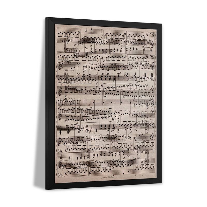 Modern Art - Sheet Music Ode to Joy Premium Framed Poster by 5by5collective