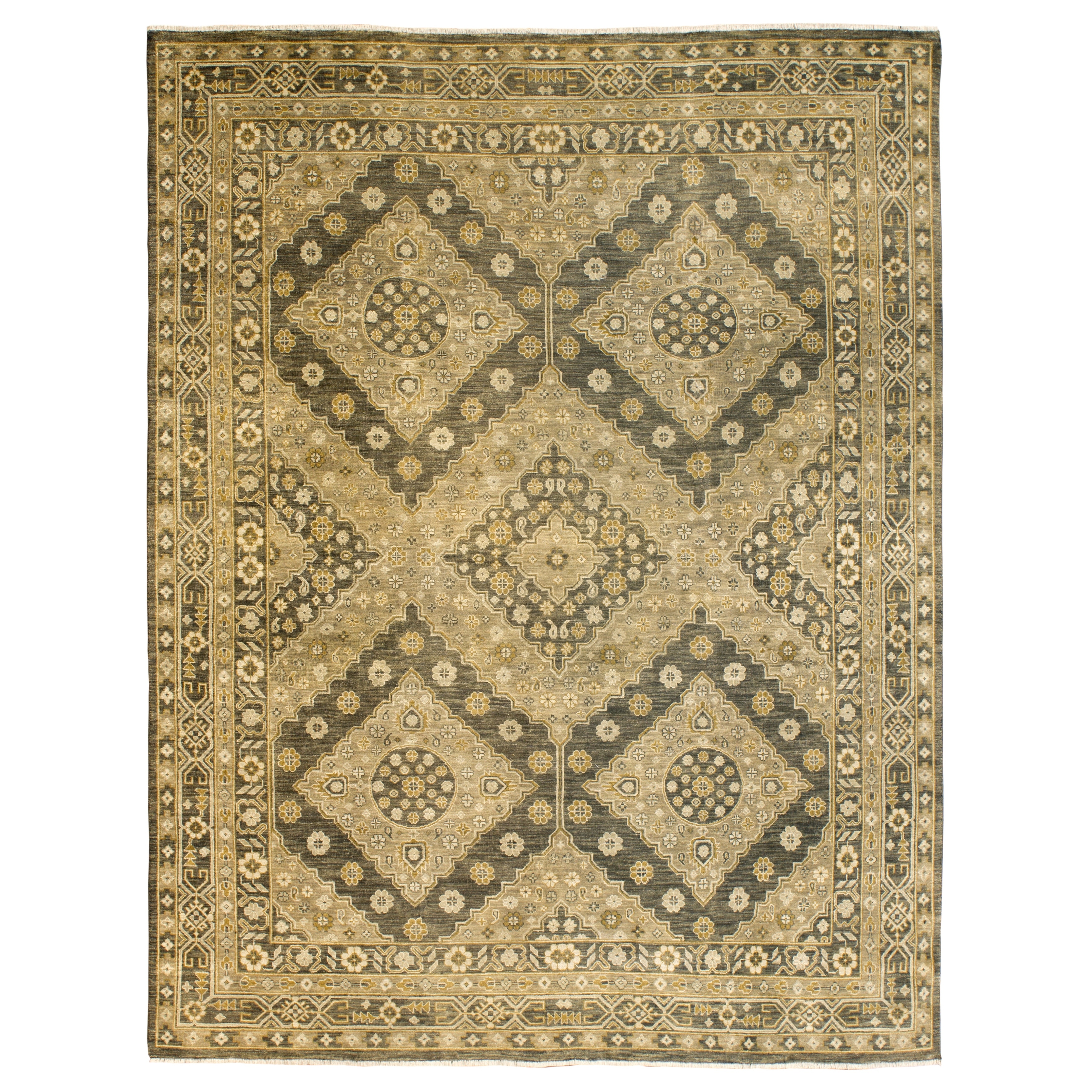 KALATY Traditional Hand-Knotted Wool Area Rug
