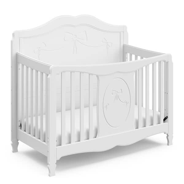 slide 2 of 9, Storkcraft Princess 4-in-1 Convertible Crib - Converts to Toddler Bed, Daybed, and Full-Size Bed, 3 Adjustable Mattress Heights