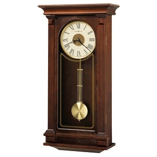 Howard Miller Brown Wood Grandfather-clock Style Chiming Wall Clock