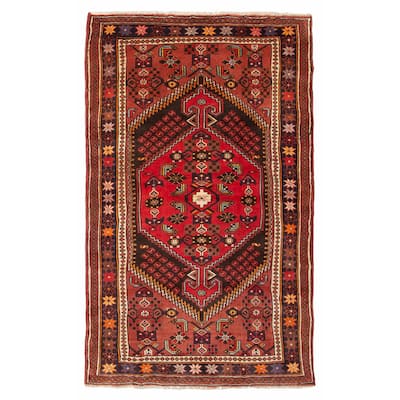 ECARPETGALLERY Hand-knotted Andelz Red Wool Rug - 3'9 x 6'4