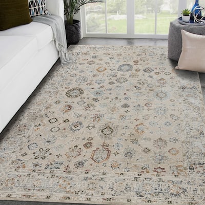 Fairmont Nesty Transitional Floral Power-Loomed Area Rug