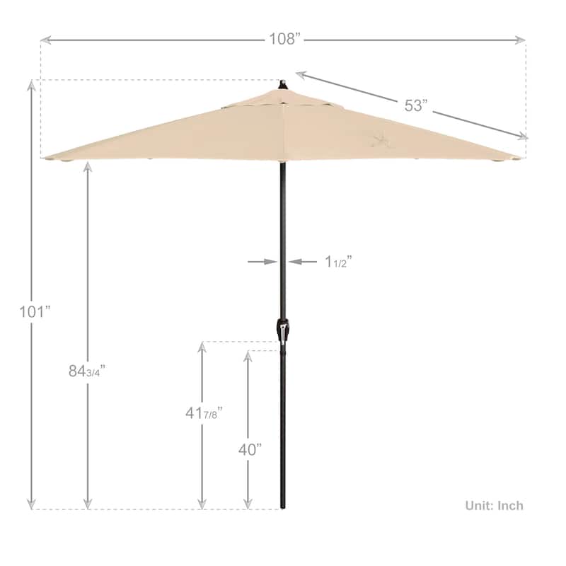 North Bend 9-foot Crank Lift Auto Tilt Patio Umbrella with Outdoor Rated Olefin fabric by Havenside Home