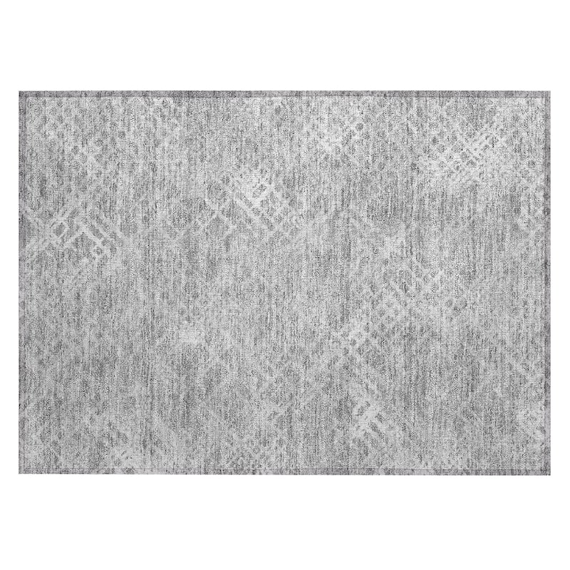 Machine Washable Indoor/ Outdoor Chantille Vintage Trellis Rug