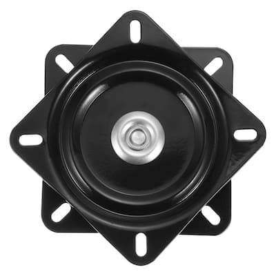 Bar Stools Swivel Plate, 1Pcs 5 Inch Square Bar Stool Seat Replacement - Black