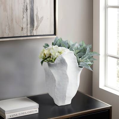 Stoneware Porcelain Vase Abstract Organic Design Sculptural Accent