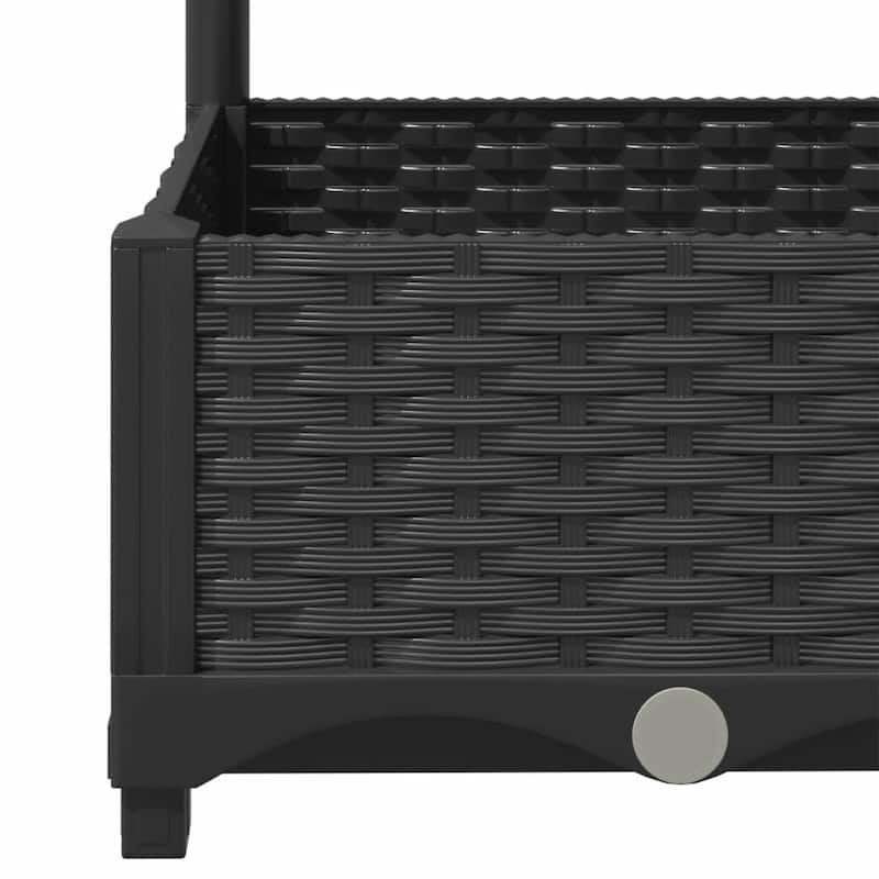 vidaXL Garden Planter with Trellis Plant Pot Flower Box Raised Bed Outdoor PP