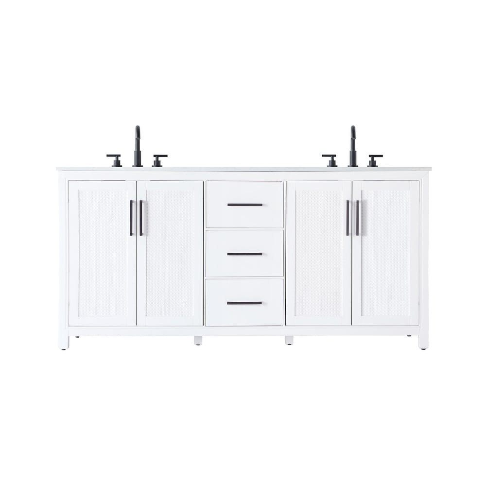 Elegant Lighting VF29572D Alina 72" Free Standing Double Basin Vanity