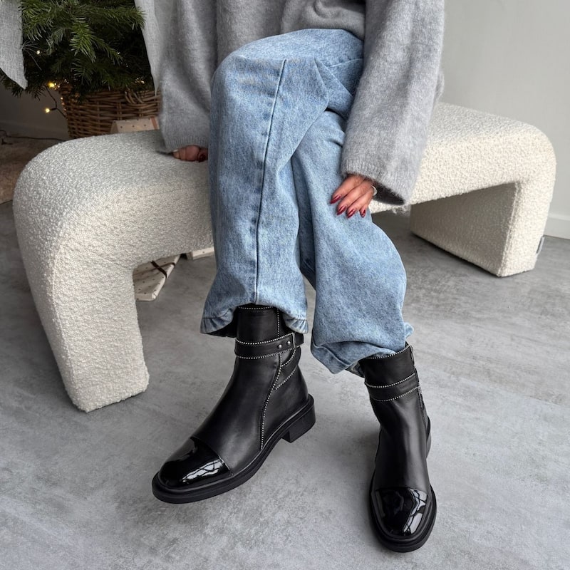 Copenhagen Patent Toe Leather Chelsea Boot
