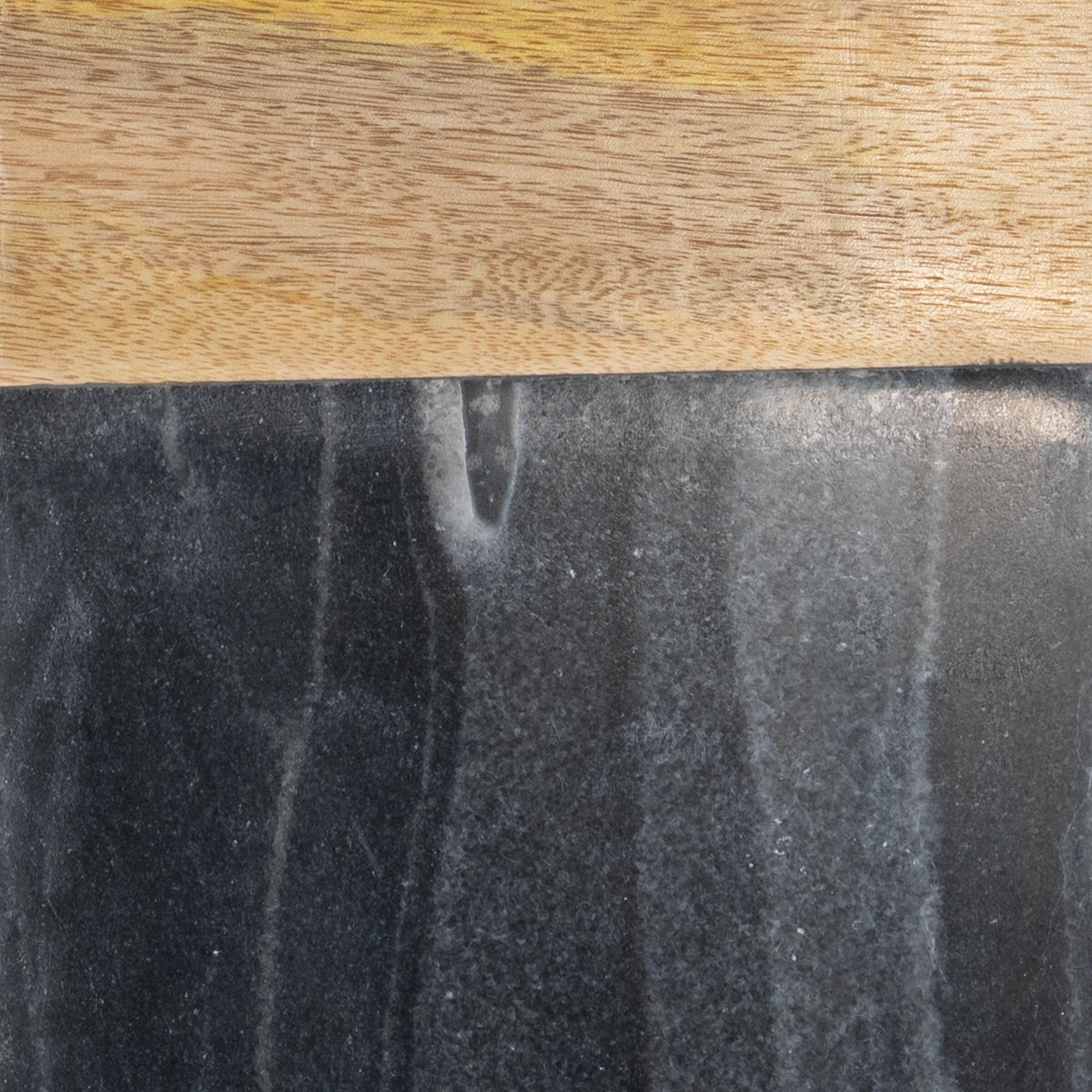 Counterart Glass Cutting Board - Black Marble - 12x15