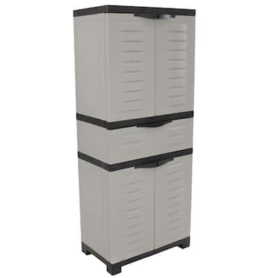 Sunnydaze Storage Cabinet with 2 Adjustable Shelves and Drawer