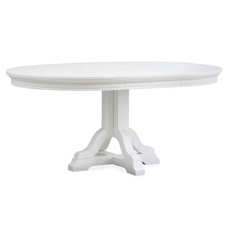 Magnussen Home Charleston White Dove Extendable 48" Round Dining Table - 48''W x 48''D x 30''H