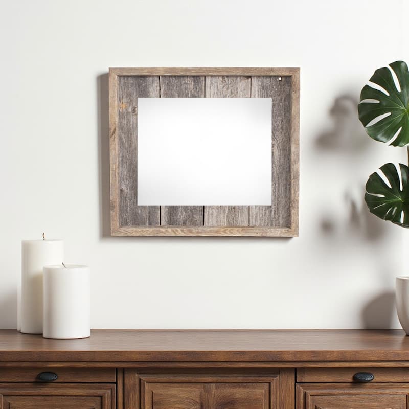 HomeRoots 11" x 14" Gray Solid Wood Hanging Picture Frame