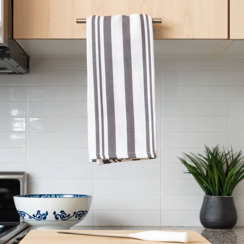 Fabstyles Broadway Stripe Cotton Kitchen Towels - 18x28