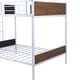 preview thumbnail 25 of 25, Full-over-Full Bunk Bed Modern Style Steel Frame Bunk Bed with Safety Rail, Built-in Ladder for Bedroom
