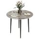 preview thumbnail 9 of 13, Marble Top Round Dining Table with Metal Legs for Dining Room Kitchen