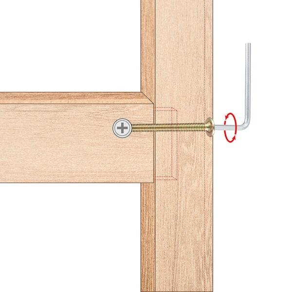 M6 x 110mm Furniture Bolts Nut Set Hex Socket Screw with Barrel Nuts 20 Sets M6x110mm Bed