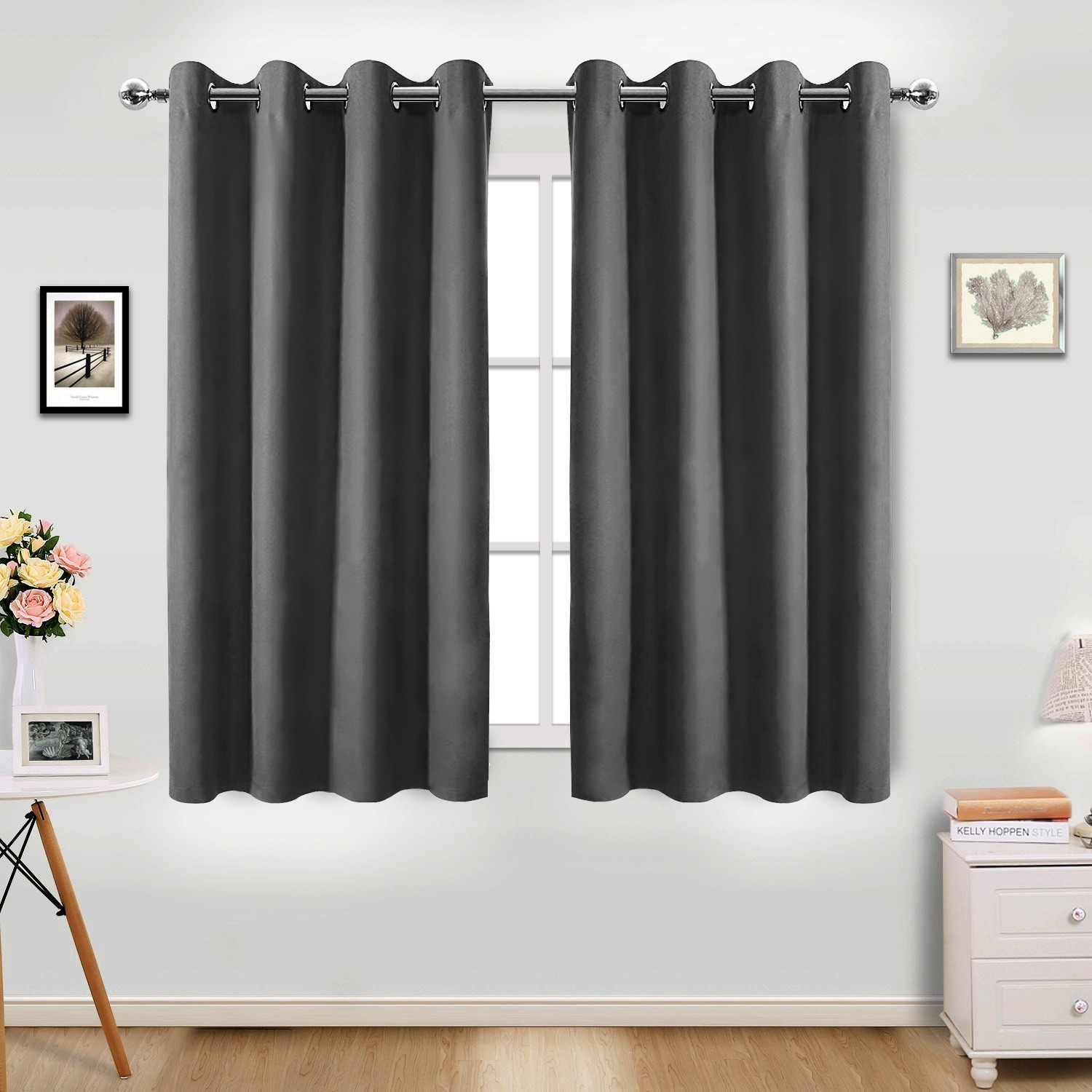 Pro Space Grommet Top Insulated Thermal Blackout Window Curtain Solid Room Drape (1 Panel)