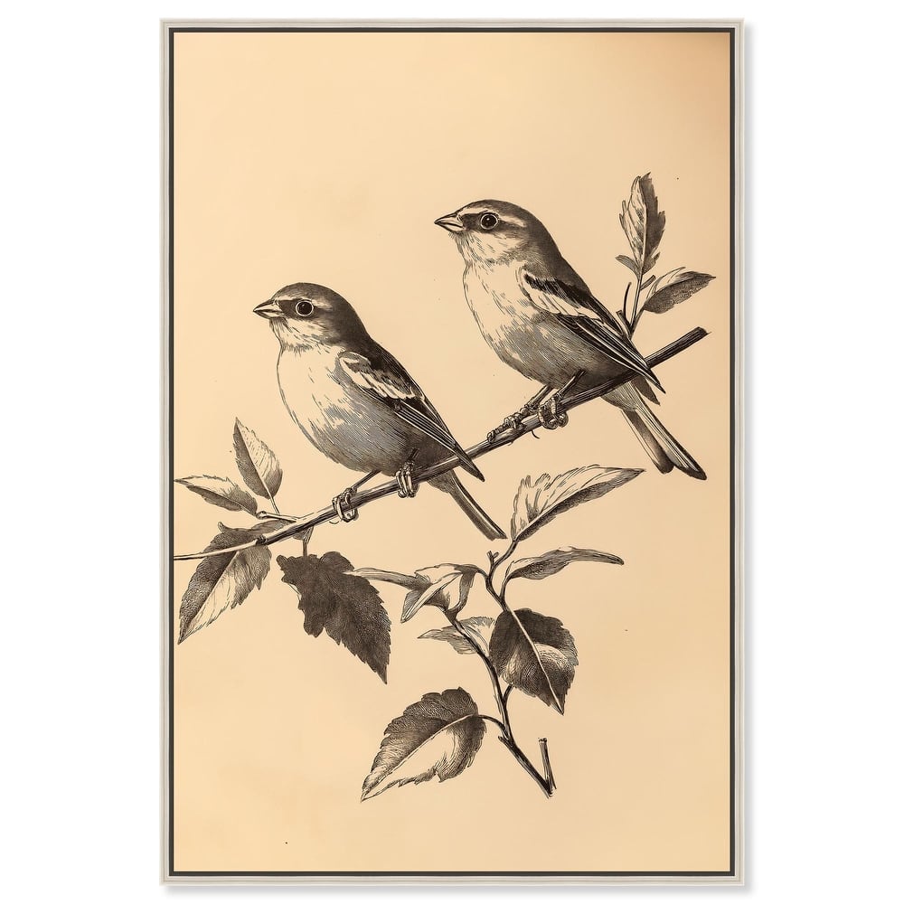 Pair of Finches I Canvas by Art Remedy