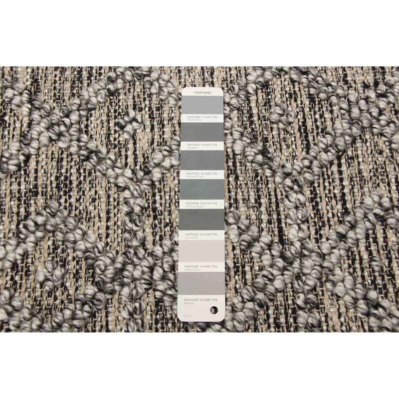 ECARPETGALLERY Braid weave Sienna Grey Wool Rug - 5'2 x 7'5
