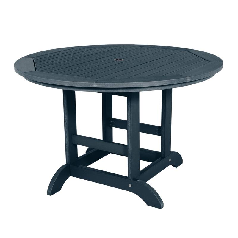 HIGHWOOD 48" Round Dining Height Outdoor Table - Federal Blue