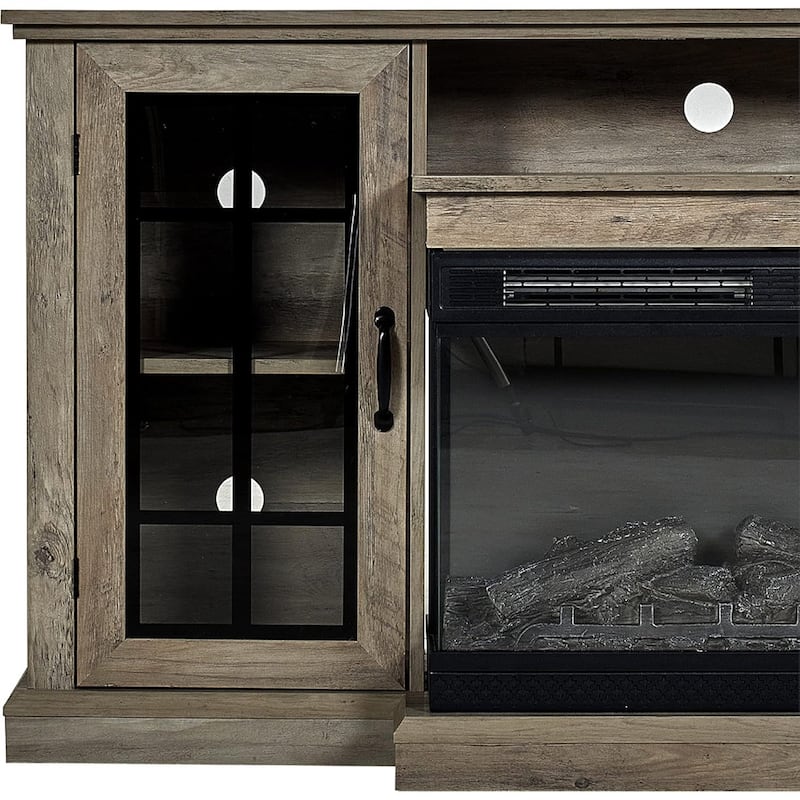 EROMMY TV Stand for 65 Inch TV, Entertainment Center with LED Lights, Storage & Power Outlets, Media Console for Living Room