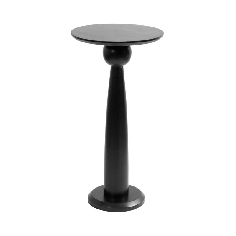 Kate and Laurel Jakob Round Side Table - 12x12x24 - Black