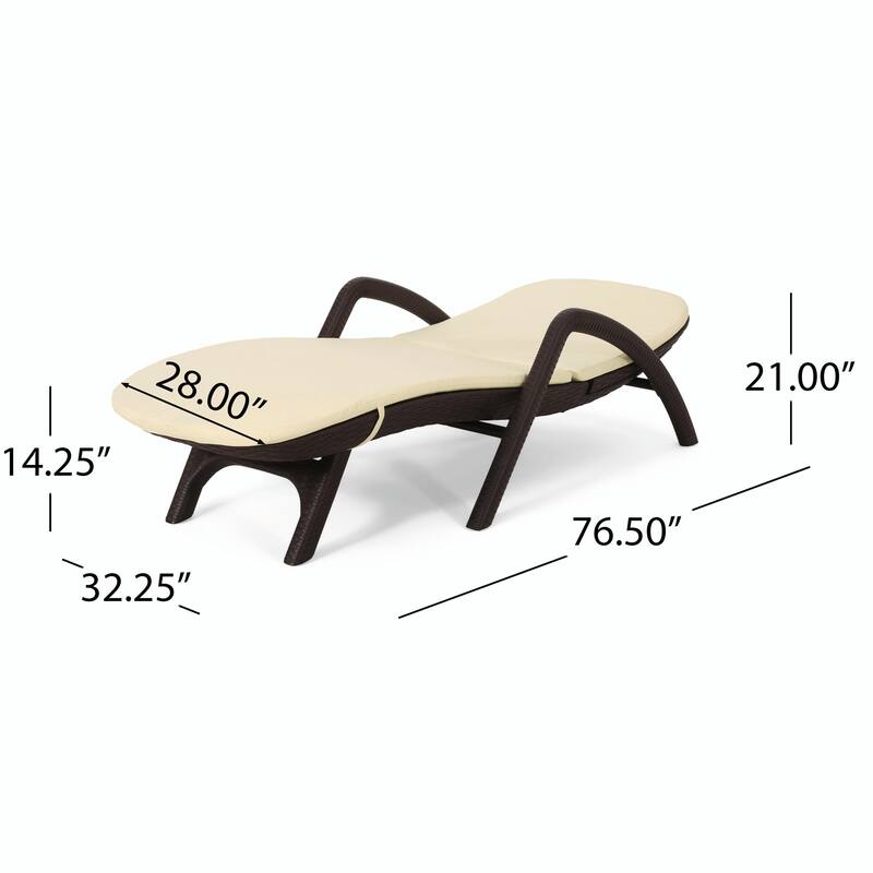rgonomic Outdoor Chair with Wicker Texture - Durable, Comfortable Cushion, Stable Design