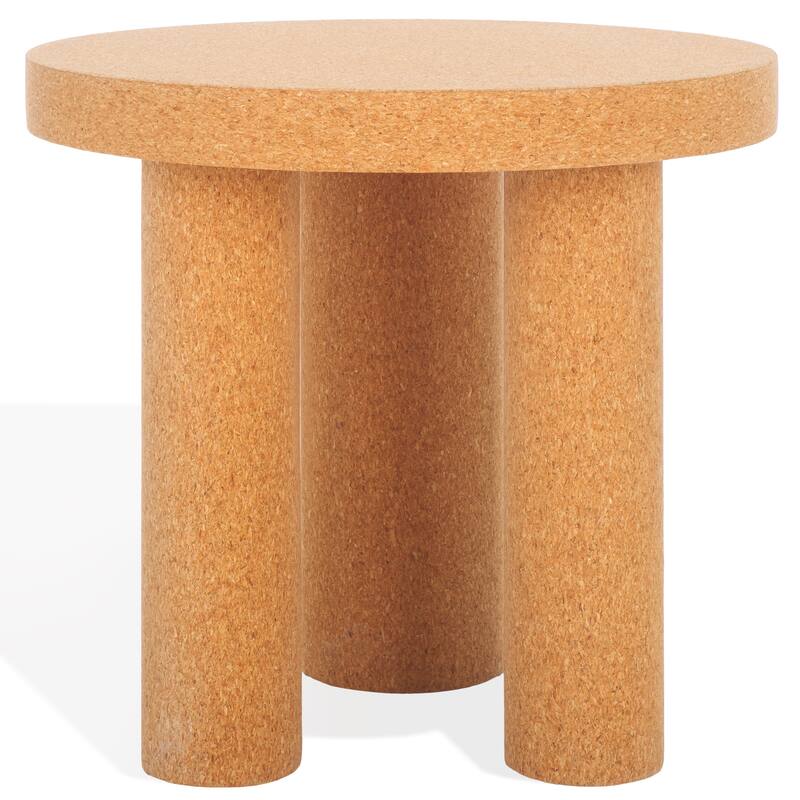 SAFAVIEH Couture Gilligan Cork 3 Leg Accent Table - 20"W x 20"D x 18"H