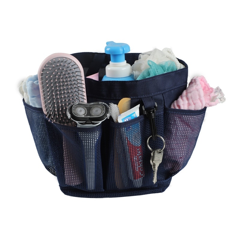 Yescom Portable Mesh Shower Caddy Tote 8 Pockets Bathroom Carry