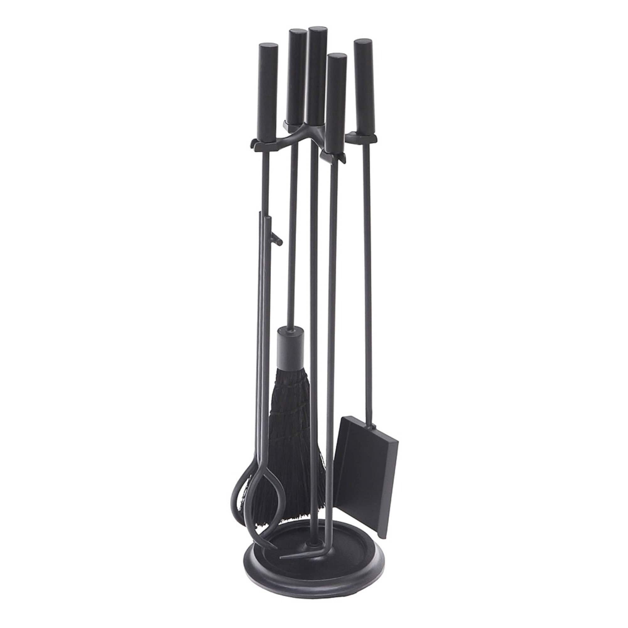 Minuteman International Contemporary Bedford Fireplace Set of 4 Tools, 30.25 Inch Tall, Black