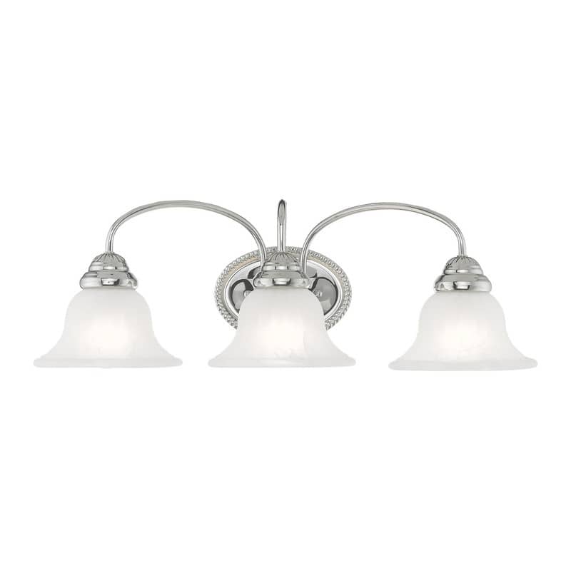Livex Lighting 3-Light Polished Chrome Bath Vanity, 1533-05 - 23.5 W x 8" H x 8.75" E