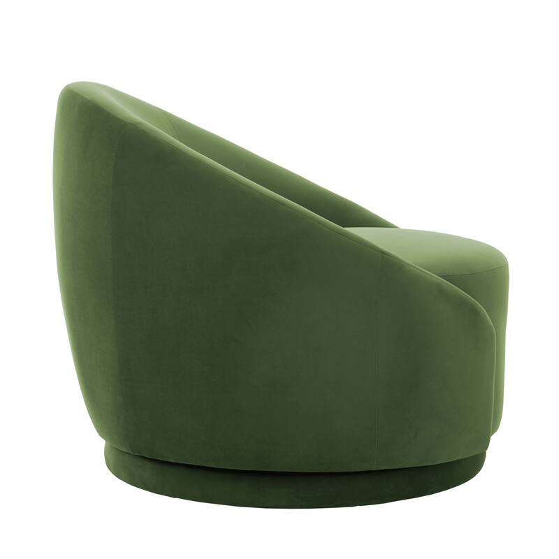 34" Wide 2 Set Velvet/ Boucle Barrel Swivel Chair