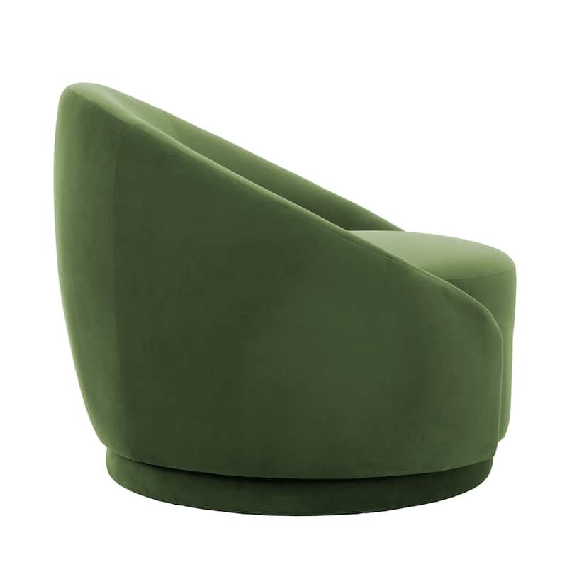 Boucle Barrel Chair Upholstered 360°Swivel Armchair