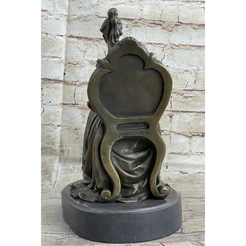 Art Deco Nouveau Mother And Baby Classic Original Bronze Artwork By Jean Patoue
