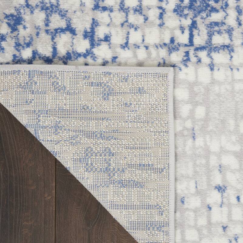 Hili Power Loomed Distressed Abstract Modern Non Skid Stain Resistant Area Rug By HomeRoots - 120' X '84' X '0.39
