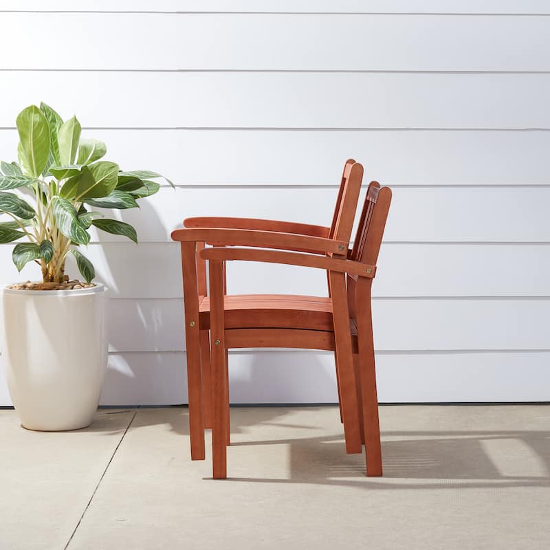 Caladesi Stackable Wood Dining Set