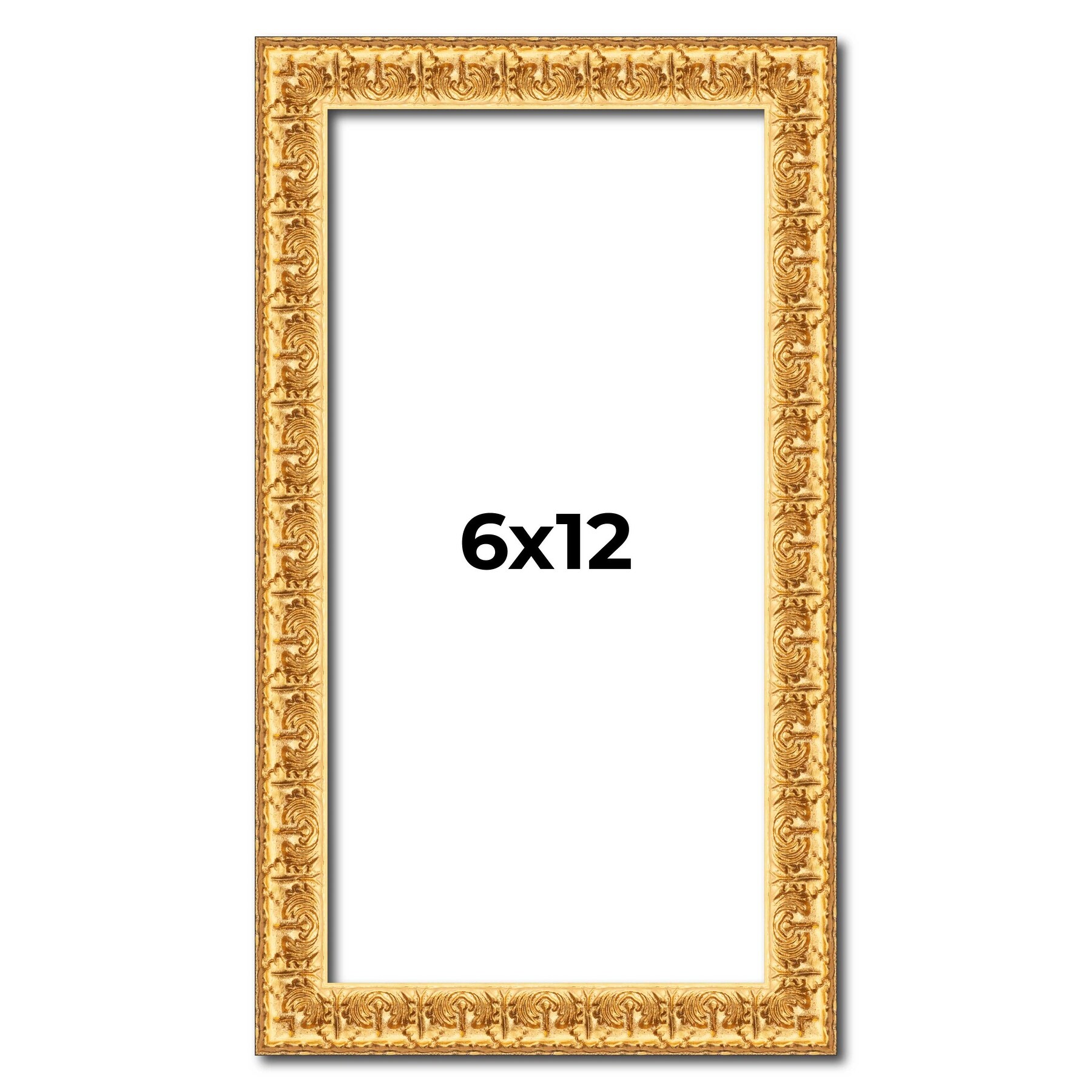 6x12 Frame Gold Real Wood Picture Frame