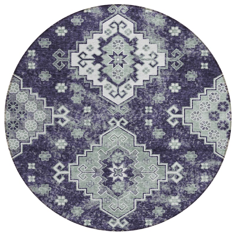 Machine Washable Indoor/ Outdoor Chantille Boho Tribal Rug
