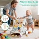 preview thumbnail 6 of 8, Gymax Wooden Baby Walker Push & Pull Learning Activity Center w/